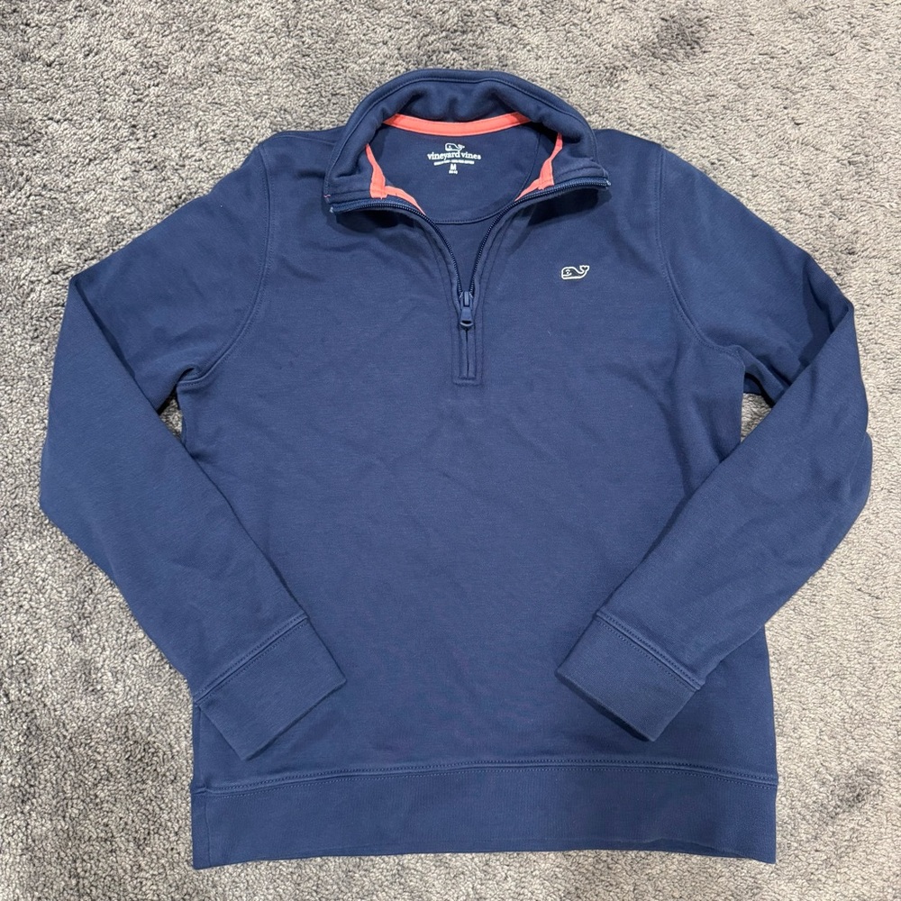 Boys Vineyard Vines Blue Zip Up Polo